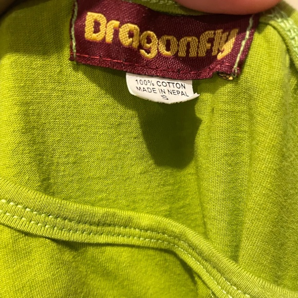 💚Great Condition S Dragonfly made in Nepal of 100% Cotton Top - Picture 6 of 6
